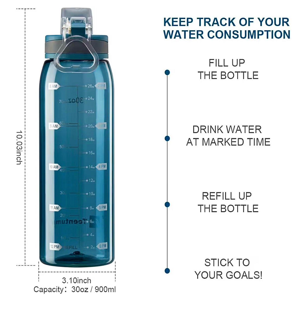 Time Marker Water Bottle